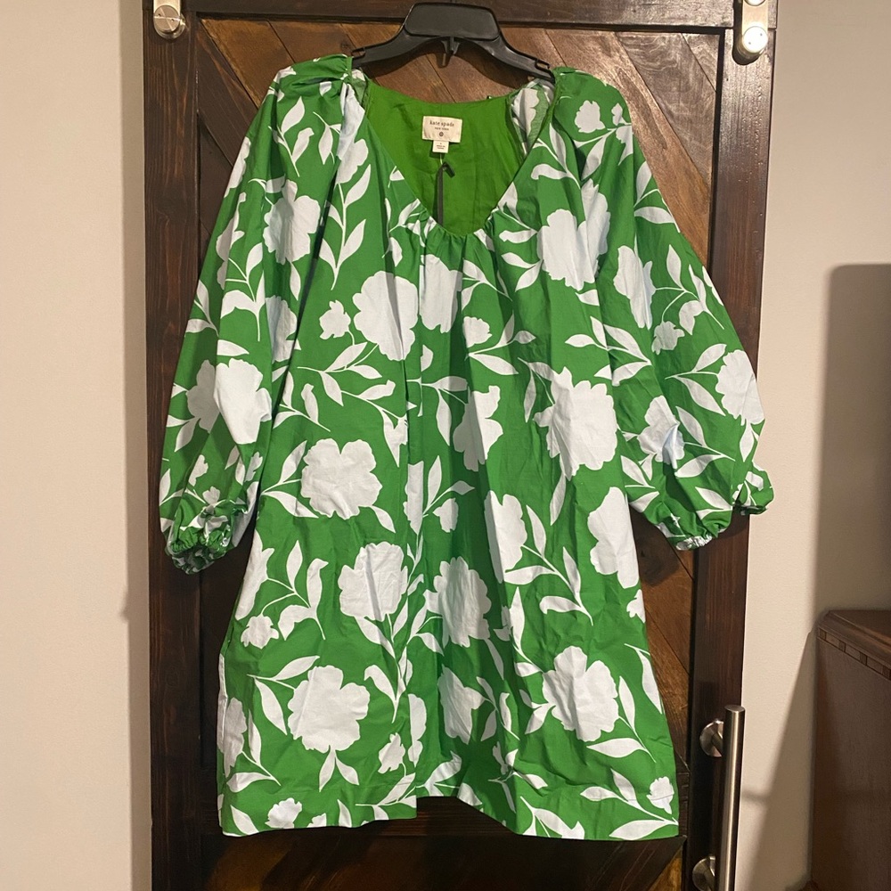 Green and White Floral Kate Spade dress